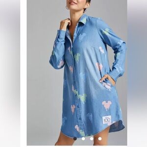 Disney 100 denim shirt dress